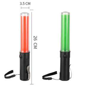 26CM Red Bule Security Baton LED Flashing Battery Operated Traffic Baton