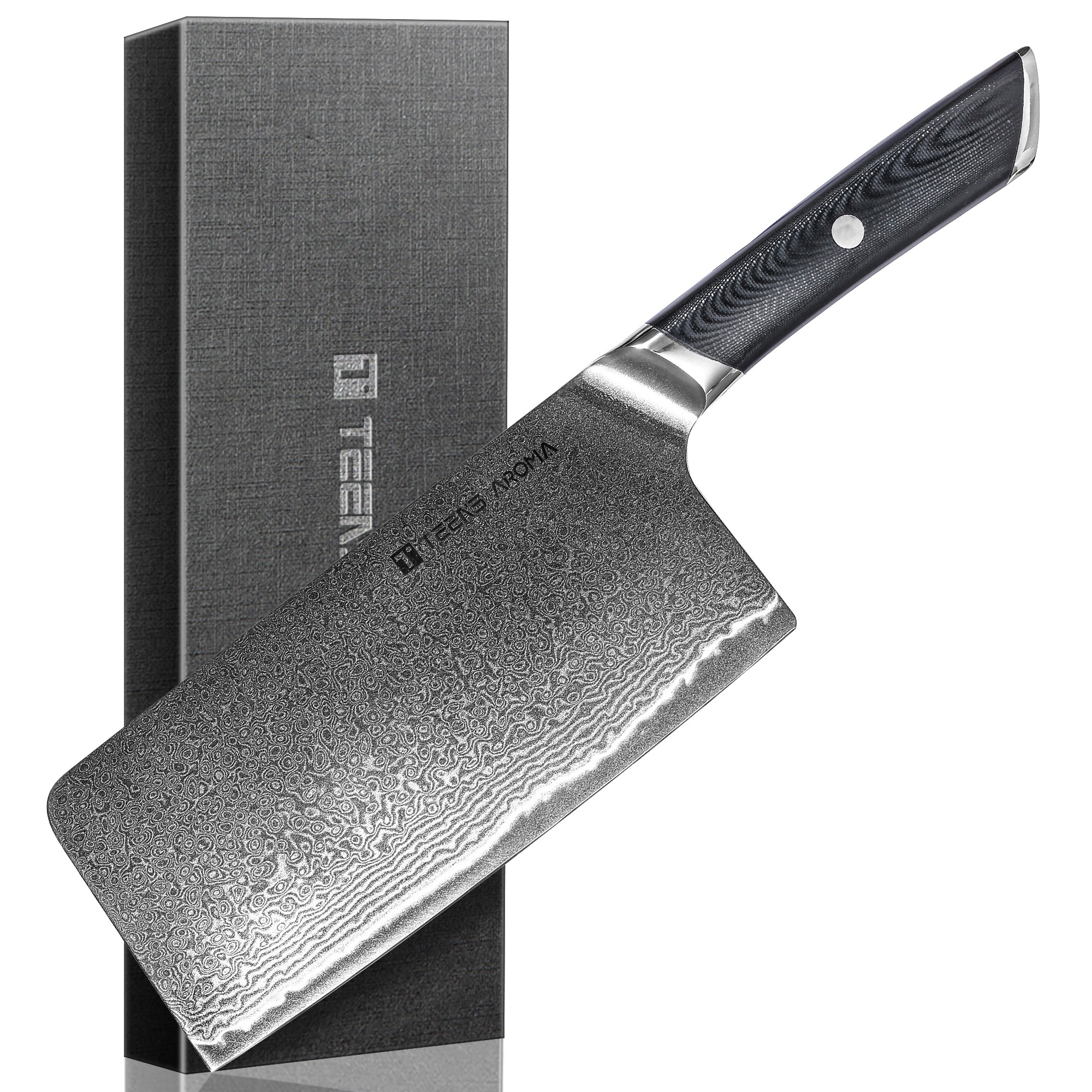 New Design 67 Layers Blade Chopper Knife 7 Inch Damascus Steel Chinese Meat Cleaver Kitchen Knife