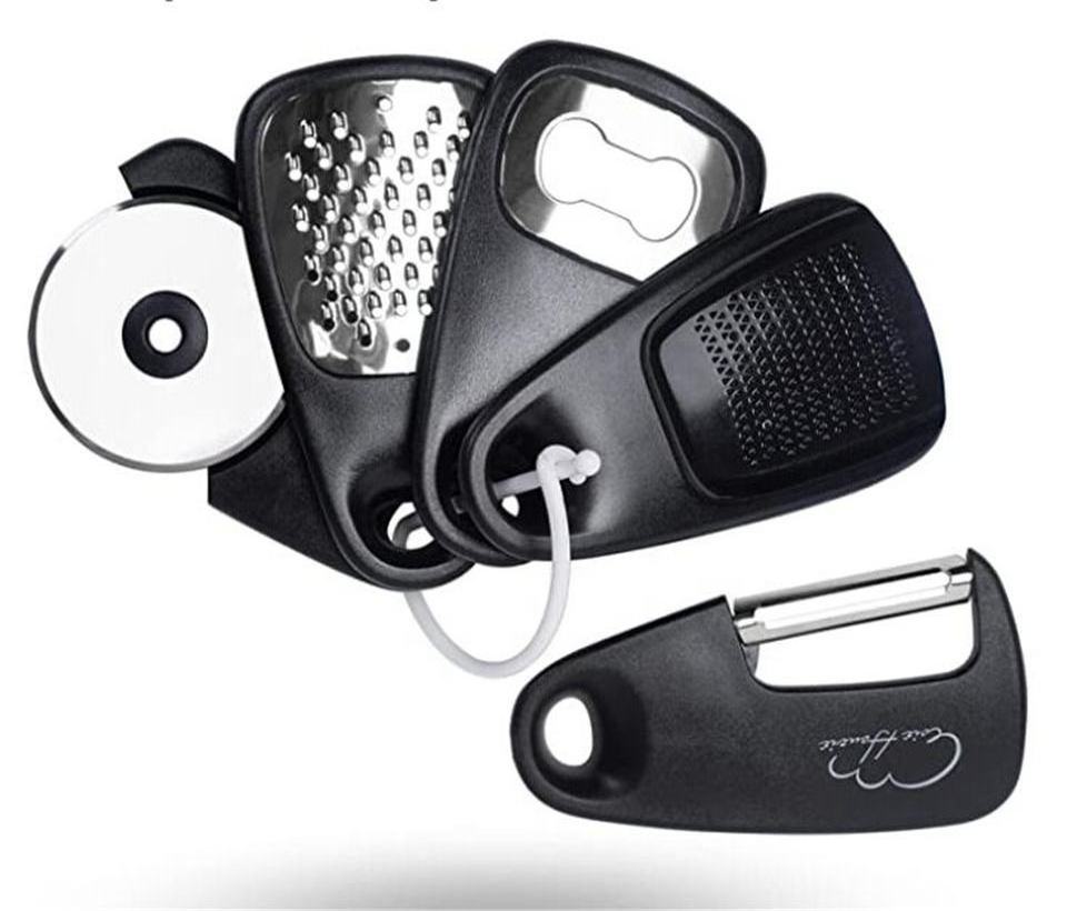 Kitchen Gadgets Set 6 Cheese Grater Bottle Opener Vegetable Peeler Pizza Cutter