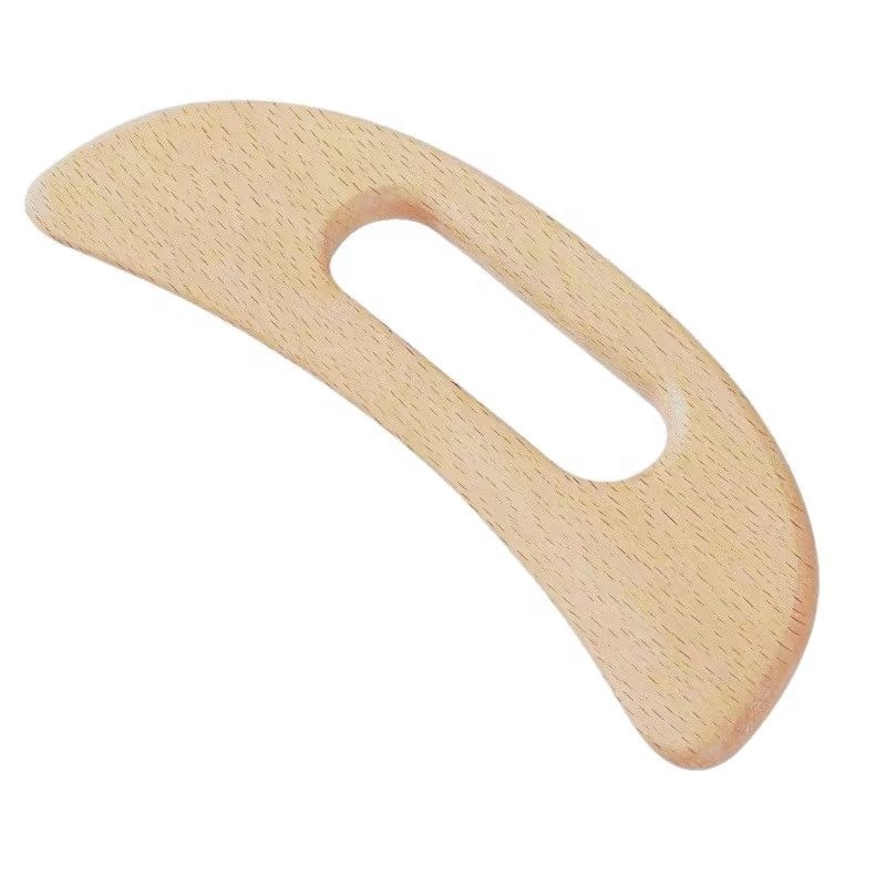 Hot-selling Moon Shaped Wooden Gua Sha Tools Professional Lymphatic Drainage Scraping Board  Wood Therapy Massage Tools