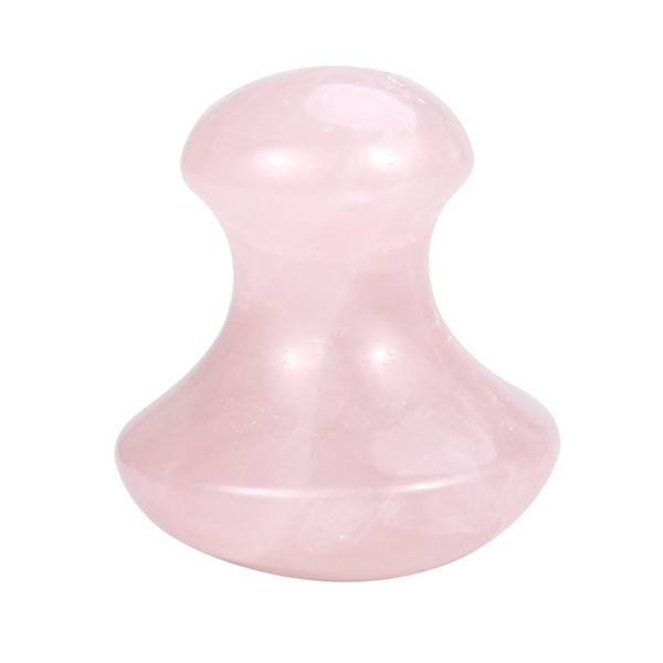 Gua Sha Massage Tool Mushroom Shape Rose Quartz / Green Aventurine Jade Stone Crystal Guasha Scraping Stone