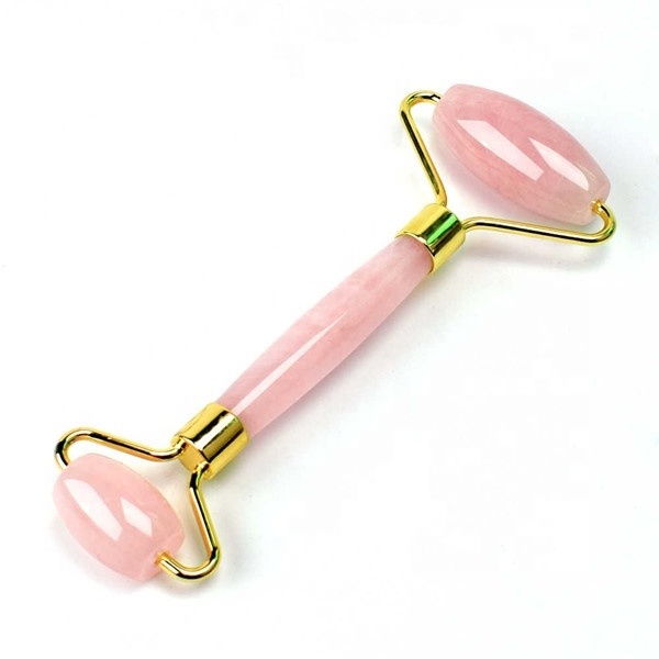 Face Roller Jade Jade Roller Face Massager Roller Gua Sha Facial Massage Natural Pink Massager Face Slimming Gift