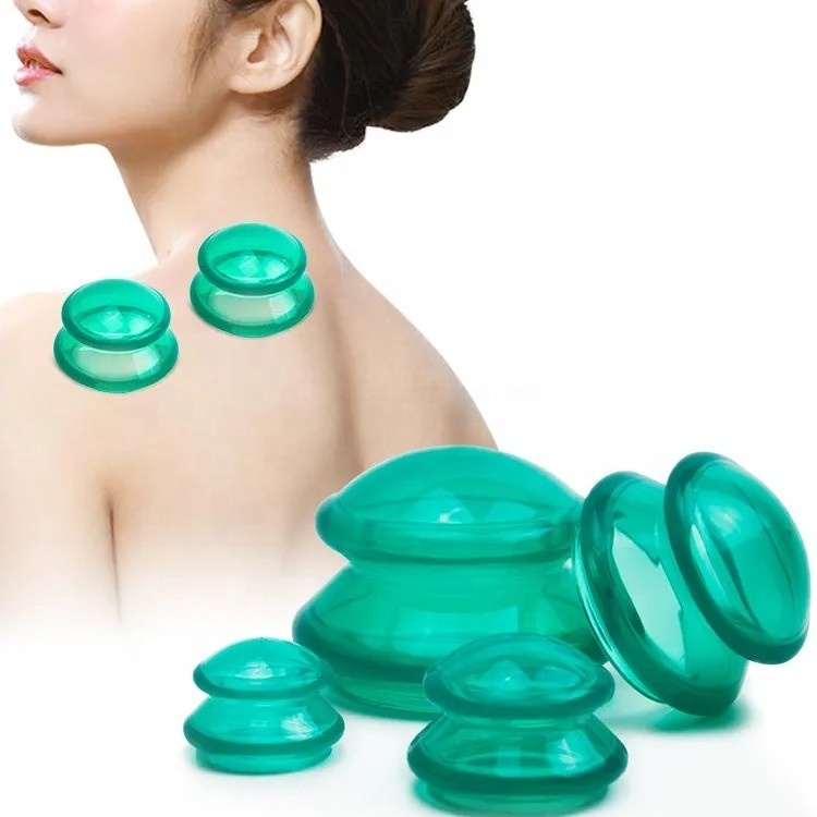 Professional Home Use Cupping Therapy Massager Set 100mm-45mm Vacuum Suction Silicone Body OPP Bag Massage Face Back Shoulder