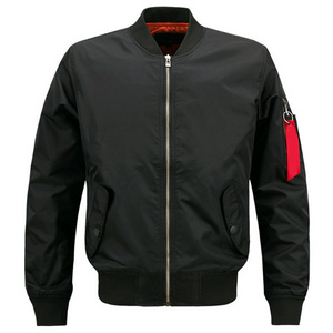 2023 Customized High Quality Thin Red Black Blue Green Motorcycle Aviator Pilot Air Men Bomber Jacket