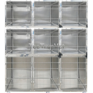 9 door&more multi- unit cage  high-quality stainless steel cage full round corner dog cage for vet Type B