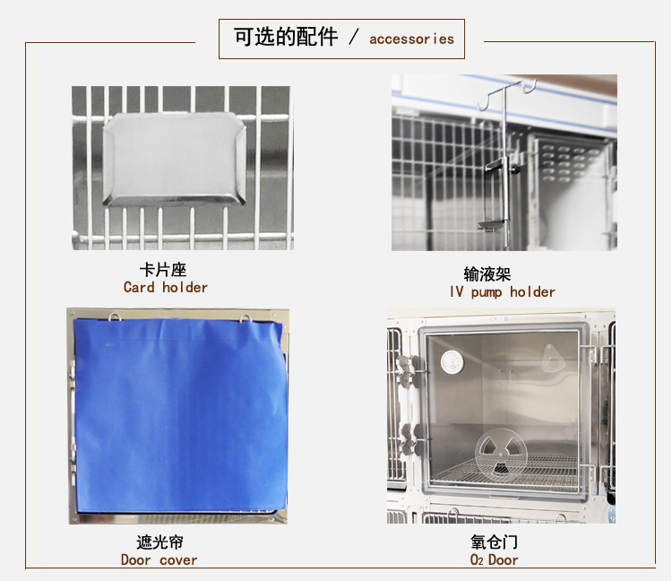 Professional Animal Clinic Stainless Steel Indoor  Customize Veterinary Cat Cage With Wheels  Long cat cages  or cat condos