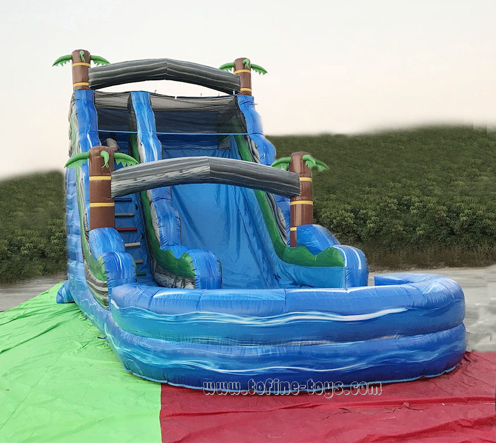 20ft tall Tropical water slide giant inflatable water slide for aults