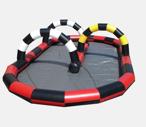 outdoor sport games inflatable car race course track