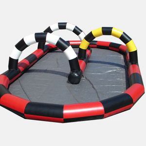 outdoor sport games inflatable car race course track