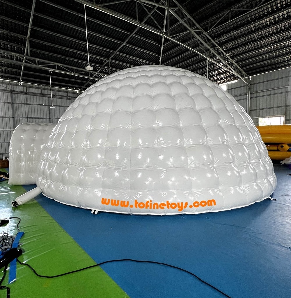 White inflatable igloo tent inflatable sport dome party tent for rental