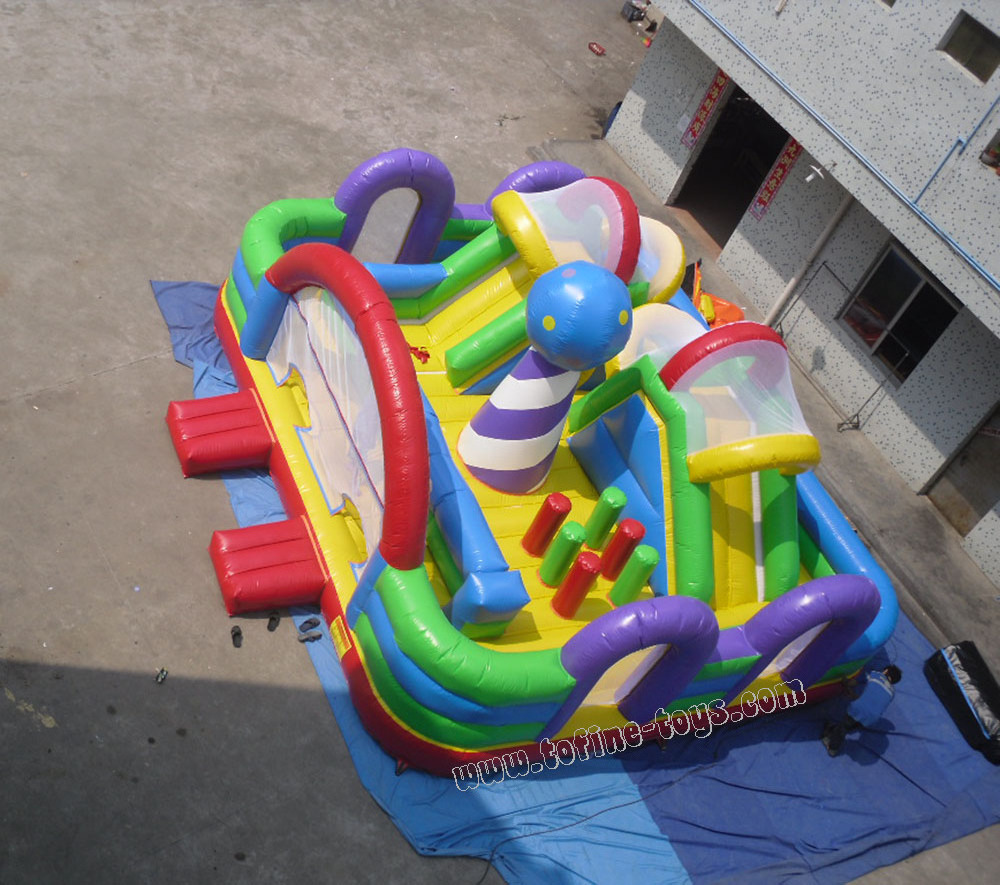 Outdoor kids inflatable balloon playground for sale