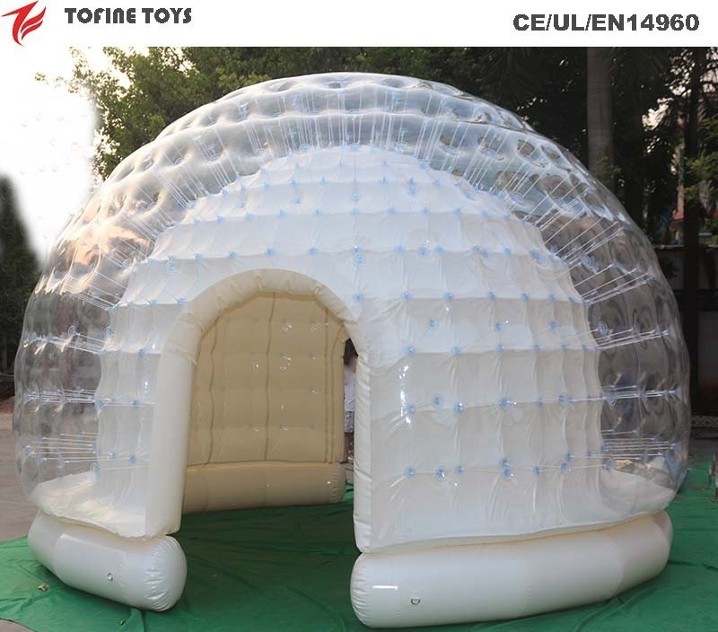 transparent lighting inflatable igloo inflatable LED dome airtight inflatable bubble tent