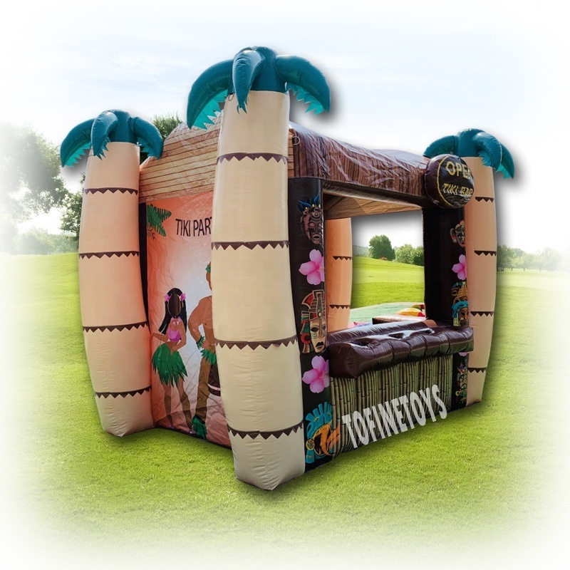 Summer Party Used Portable Inflatable Tiki Hut Bar Display Bar Inflatable Booth Bar