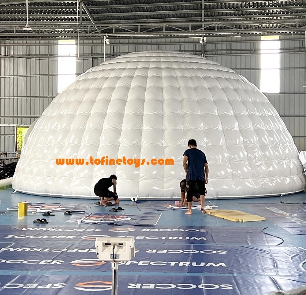 White inflatable igloo tent inflatable sport dome party tent for rental