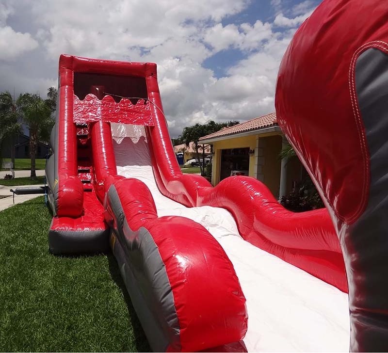 18ft new inflatable volcano water slide volcano with slip n slide