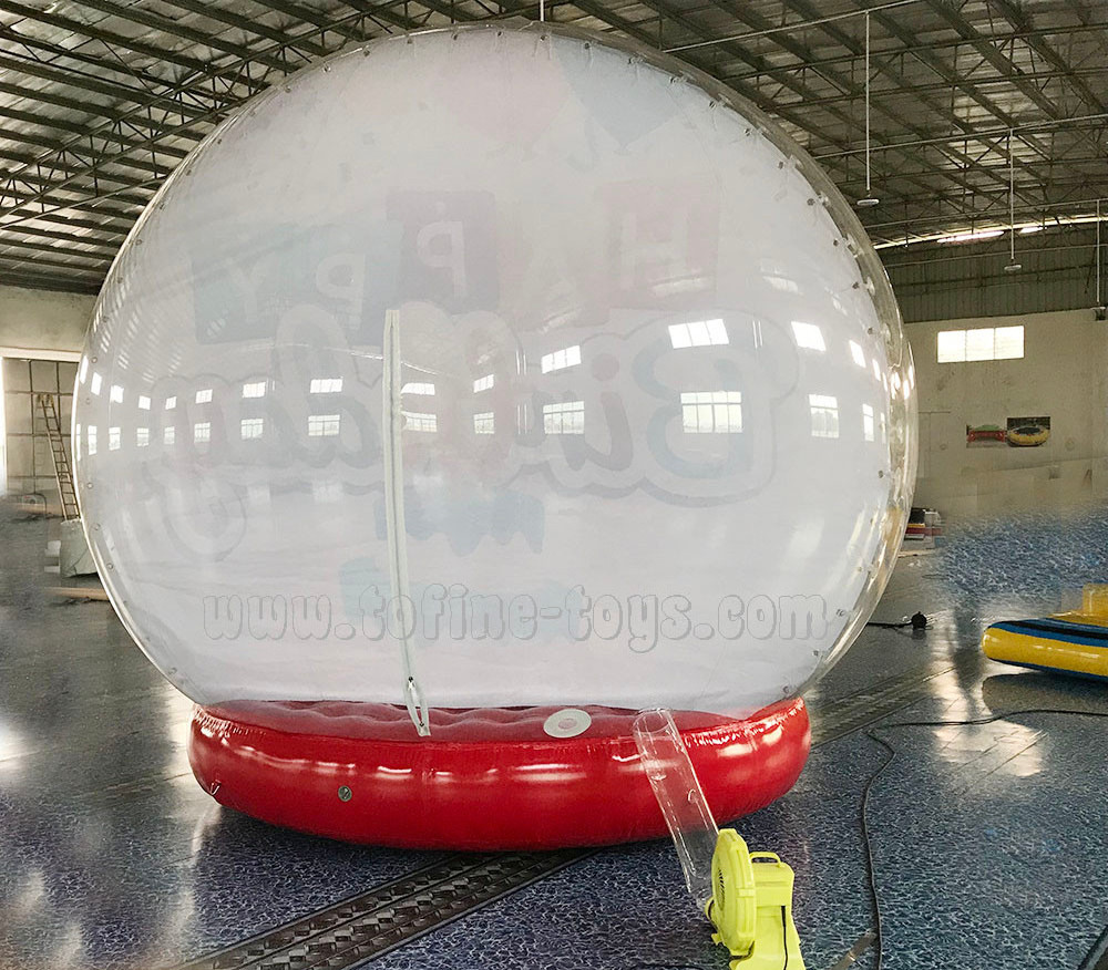 inflatable human size snow globe giant Christmas inflatable snow globe ball