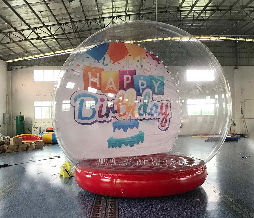 inflatable human size snow globe giant Christmas inflatable snow globe ball