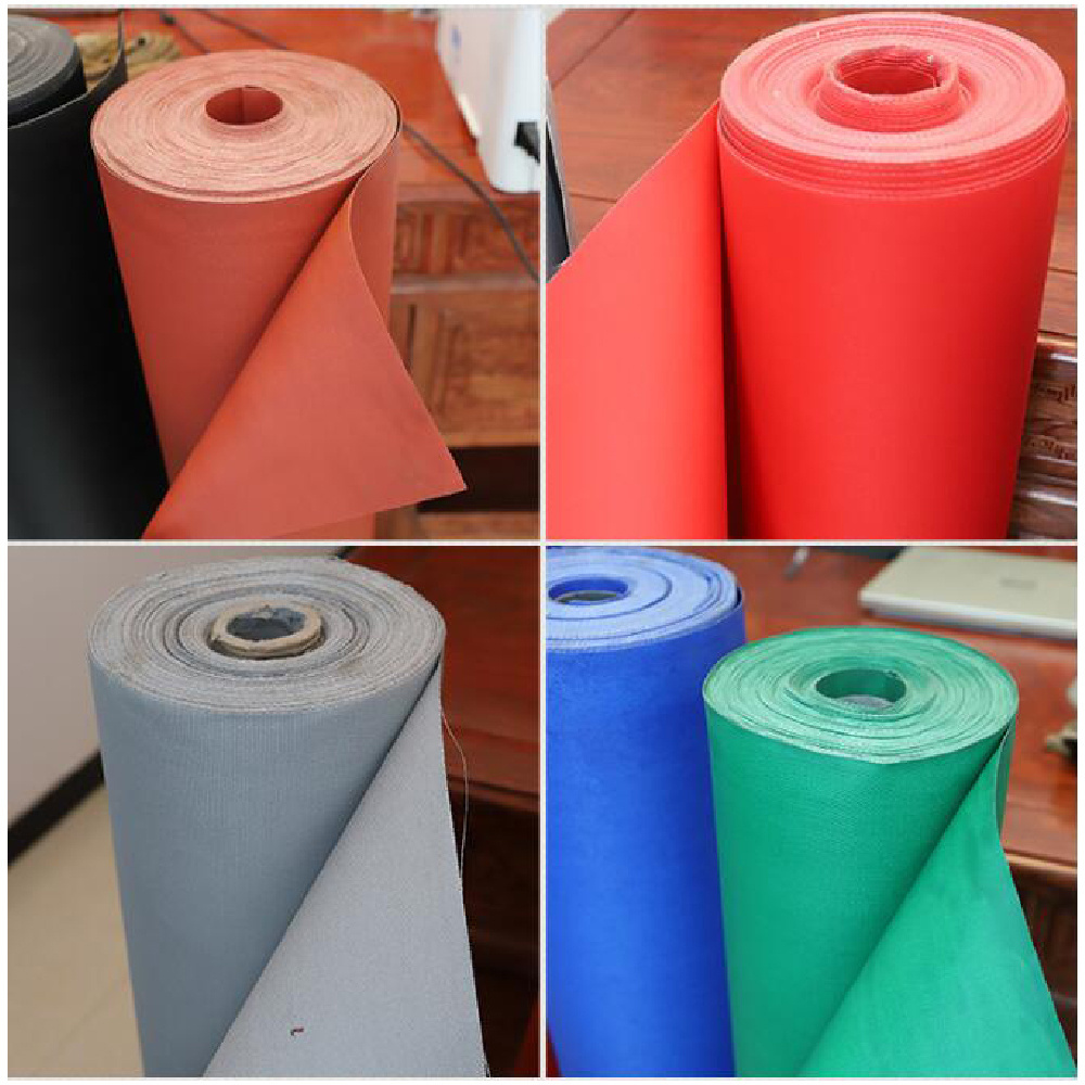 Plain Woven Anti-corrosion Durable Oil Resistance and Waterproof Silicone Rubber Coated Fiberglass Fabric