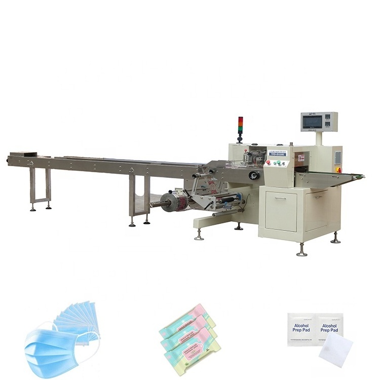 Tefude Pillow Bag Automatic Horizontal Plastic Flow Wraps Packing Machine Spaghetti Packaging Plastic Cutlery Packing Machine