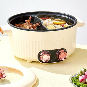 OEM factory wholesale price Large multi cooker non stick electric hot pot double flavor electric caldron cooking pot