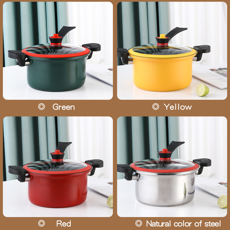 2024 Hot Sale Induction Low Pressure Cooker Stainless Steel Nonstick Micro Pressure Cooker Use For Gas Rice Cooking Pot