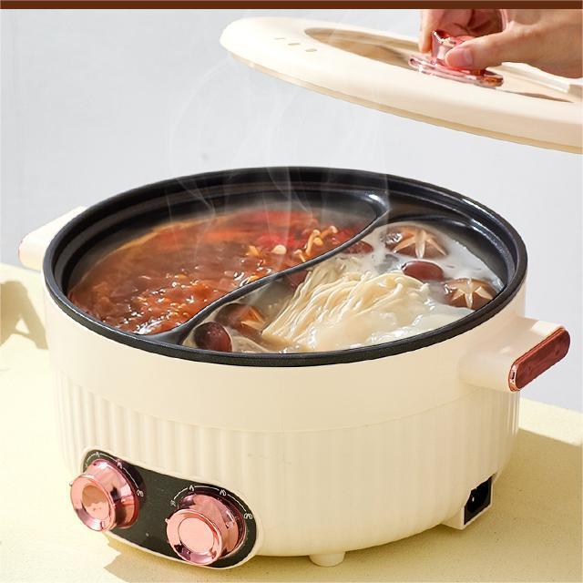 OEM factory wholesale price Large multi cooker non stick electric hot pot double flavor electric caldron cooking pot