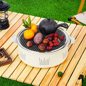 Multifunctional Home Courtyard Indoor Tea Cooking Charcoal Fire Round Barbecue Portable Carbon Fire Grill Stove