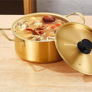 Korea Large Capacity Stainless Steel Pots with handle for Cooking Set Cooking Stock Pot for Restaurant Home Kitchen