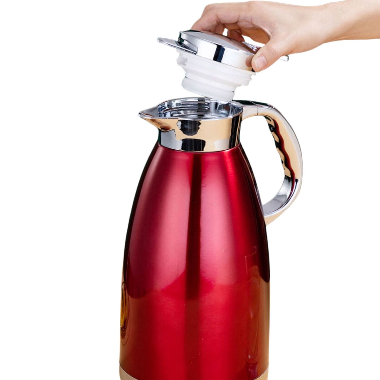 Hot selling 1.5 Liter Stainless Steel Double Walled Thermal Coffee Serving Carafe / Vacuum Insulated Hot Water Kettle