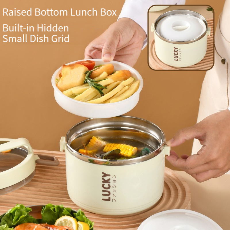 High Quality Multi Layer food grade 304 lunch box stainless steel Portable Sealed Leak-proof metal insulated lunch box