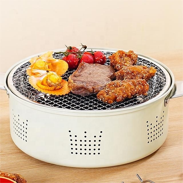 Multifunctional Home Courtyard Indoor Tea Cooking Charcoal Fire Round Barbecue Portable Carbon Fire Grill Stove