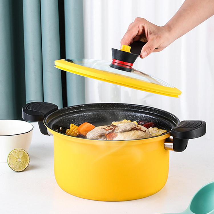 Hot selling low pressure pot Household Kitchen Quick Stewing Nonstick Micro Pressure Cookers Induction Cooking Pot