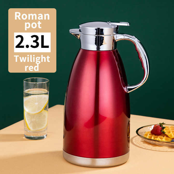 Hot selling 1.5 Liter Stainless Steel Double Walled Thermal Coffee Serving Carafe / Vacuum Insulated Hot Water Kettle