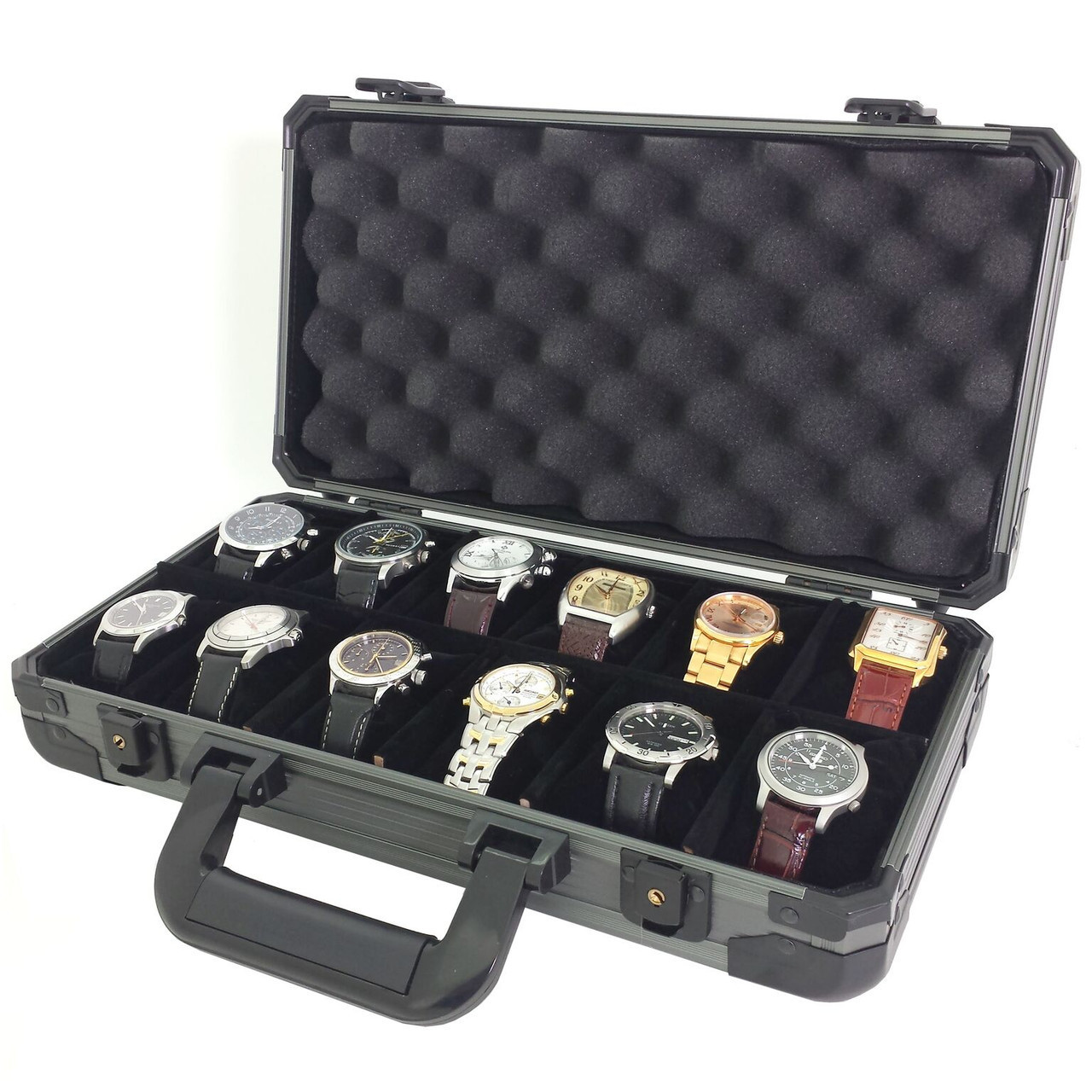 Custom Multi Functional Jewellery Jewelry Watch Storage Organizer Box For 5 Watch Travel Watch Case