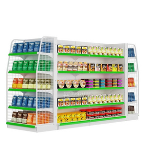 Custom gondola shelving double-sided rack supermarket shelves design for retail store