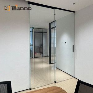 High quality APP Control aluminium automatic double glazed glass sliding pocket door