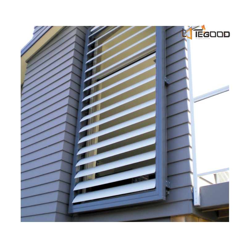 Horizontal and vertical louvers modern style  jalousie windows aluminum exhaust louver