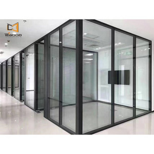 Office Aluminum Partional Wall Office Division Panels Outdoor fireproof Glass Partition