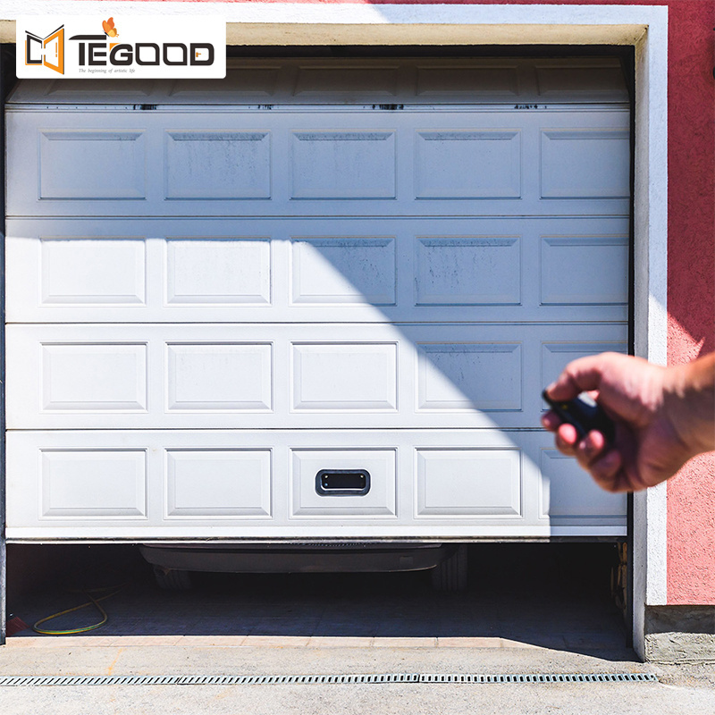 Tegood Factory 16 x 8 garage door with opener aluminum alloy frame double glazed automatic garage door