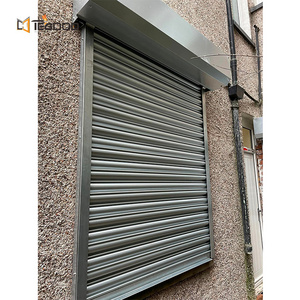 Best price modern style black automatic aluminium shutter door dor shop front