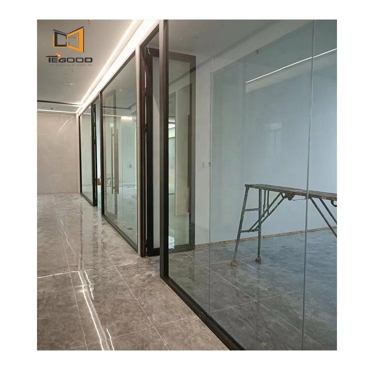 Customized Aluminum Frame Modular Office Furniture Glass Partition Wall Office