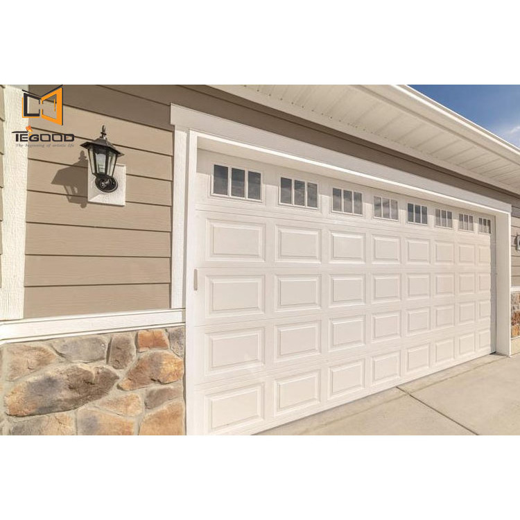 Tegood Factory 16 x 8 garage door with opener aluminum alloy frame double glazed automatic garage door