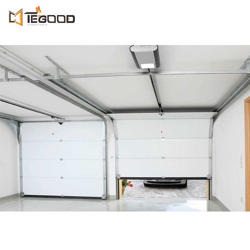 Tegood Factory 16 x 8 garage door with opener aluminum alloy frame double glazed automatic garage door