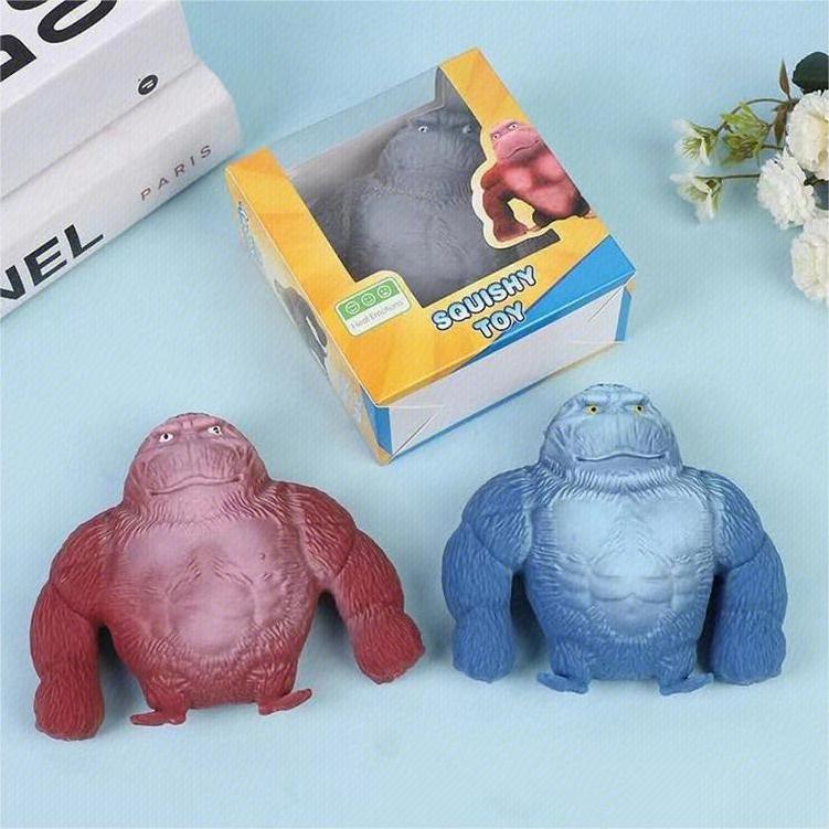 12CM Monkey Gorilla Fidget Toys Elastic Decompression Toy Latex Chimpanzee Jungle Animal Sand toy