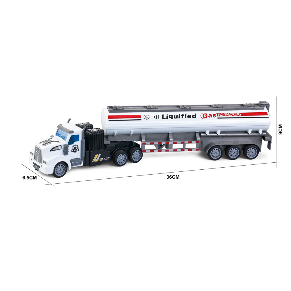 Child gift remote control car toy 1/48 4 channel towing tanker truck trailer with lights radio electric RC toys 27 Mhz toys kid