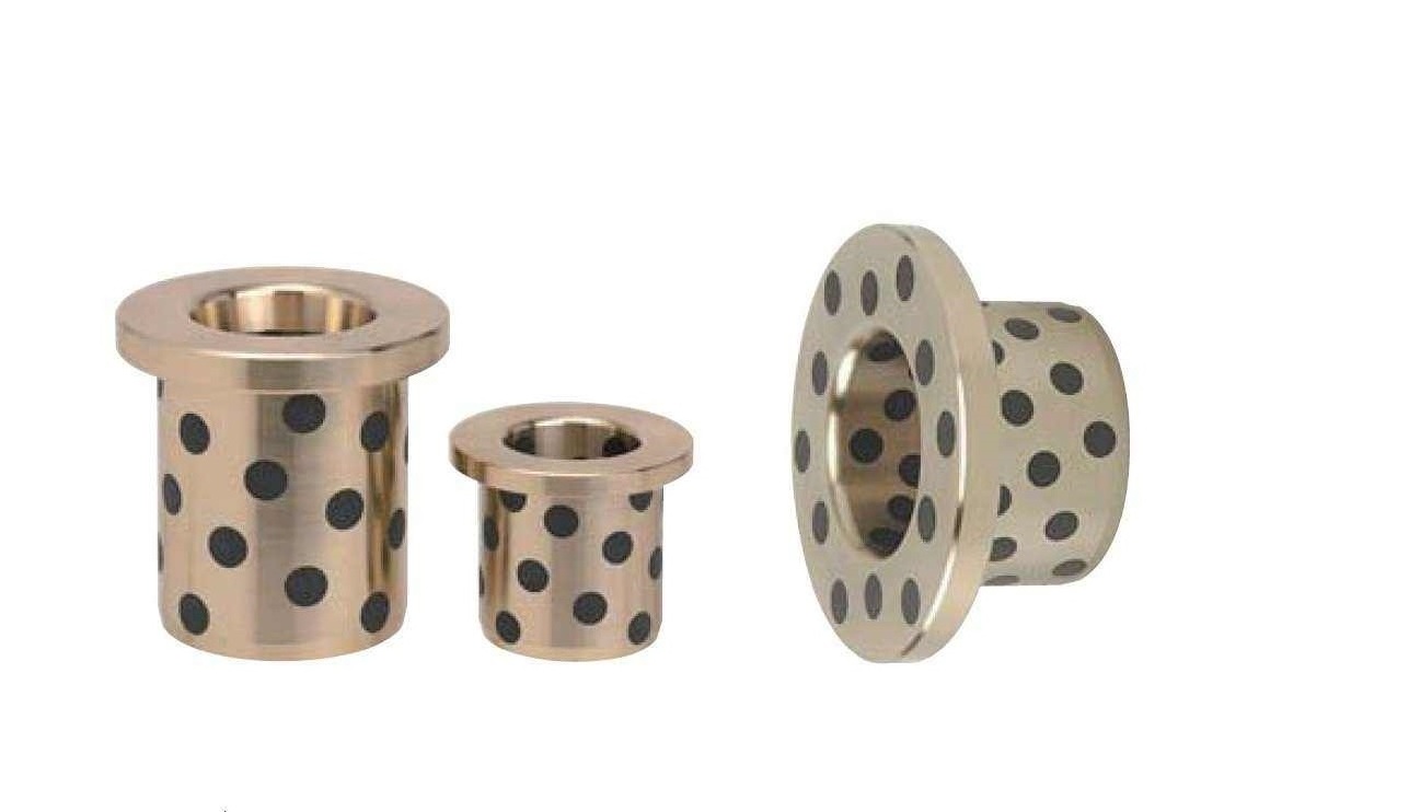 JDB Flange Sleeve Sliding Bronze Graphite Bushing CNC High Precision Casting Brass Base Self Lubricating Bushings