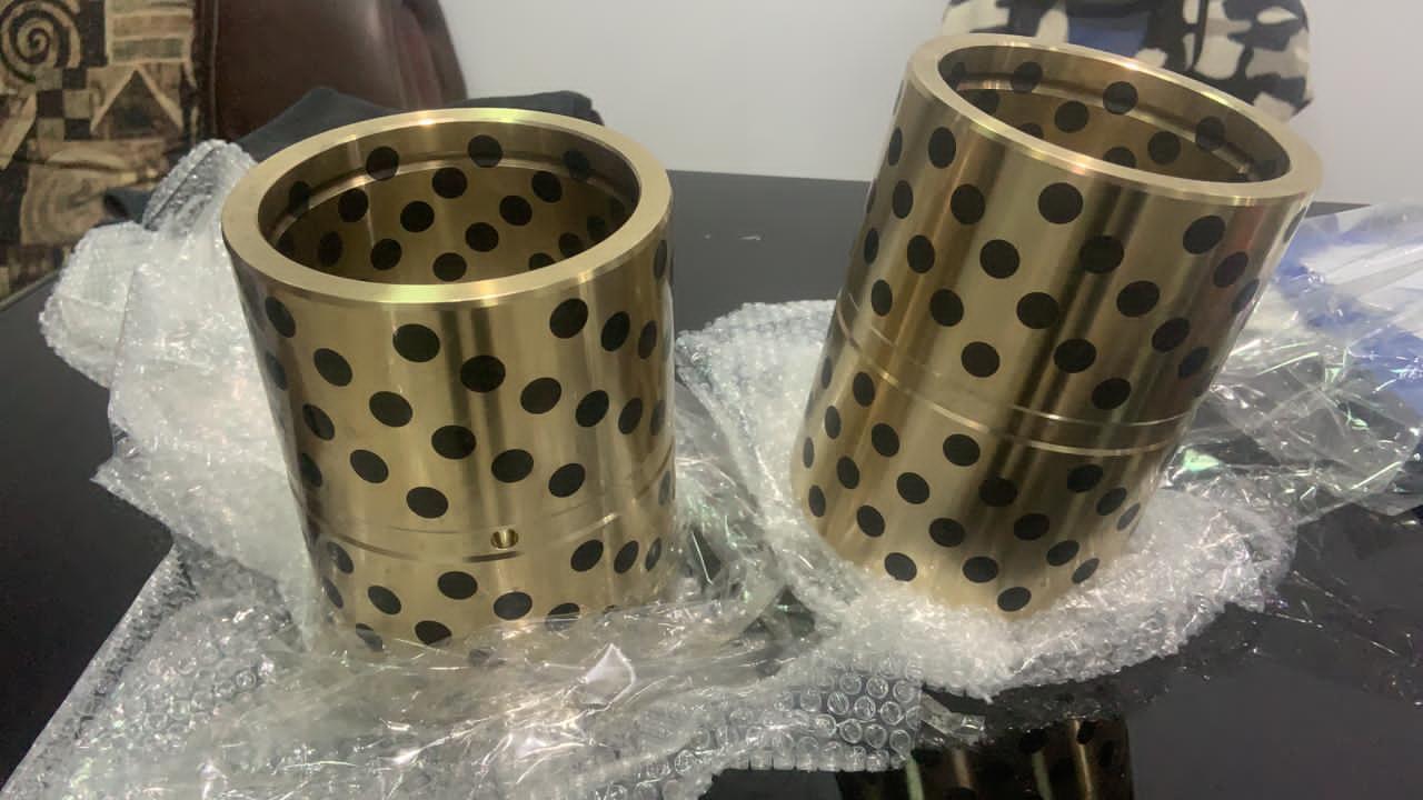 JDB Flange Sleeve Sliding Bronze Graphite Bushing CNC High Precision Casting Brass Base Self Lubricating Bushings