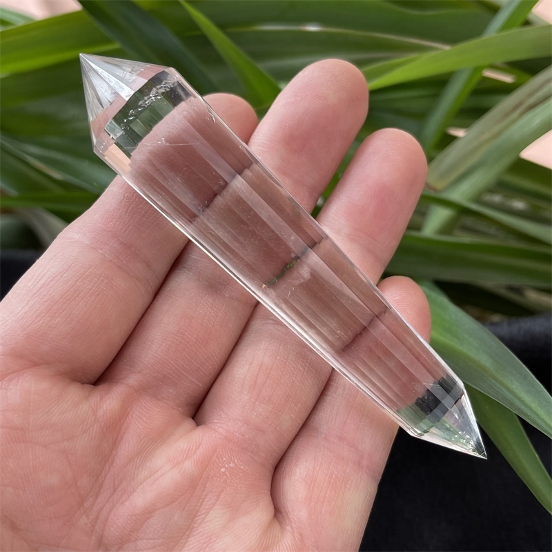 Natural Crystal 24 Sides Vogel Wand Clear Quartz Vogel Double Point