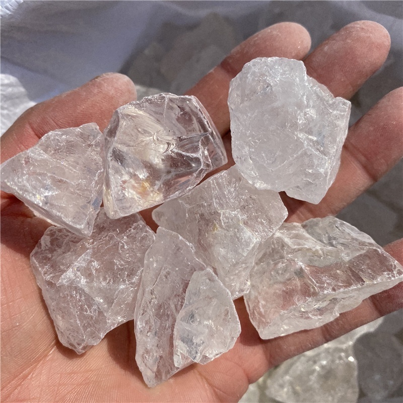 Natural Crystal Gemstone Gravel Raw Clear Quartz Stone