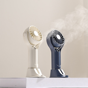 2024 newest summer portable mini handheld fan USB rechargeable based stand water cooling personal 120 degree mini mist fan